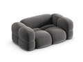 Canapea 2 locuri, Loretto, Cosmopolitan Design, 180x100x68 cm, catifea, gri