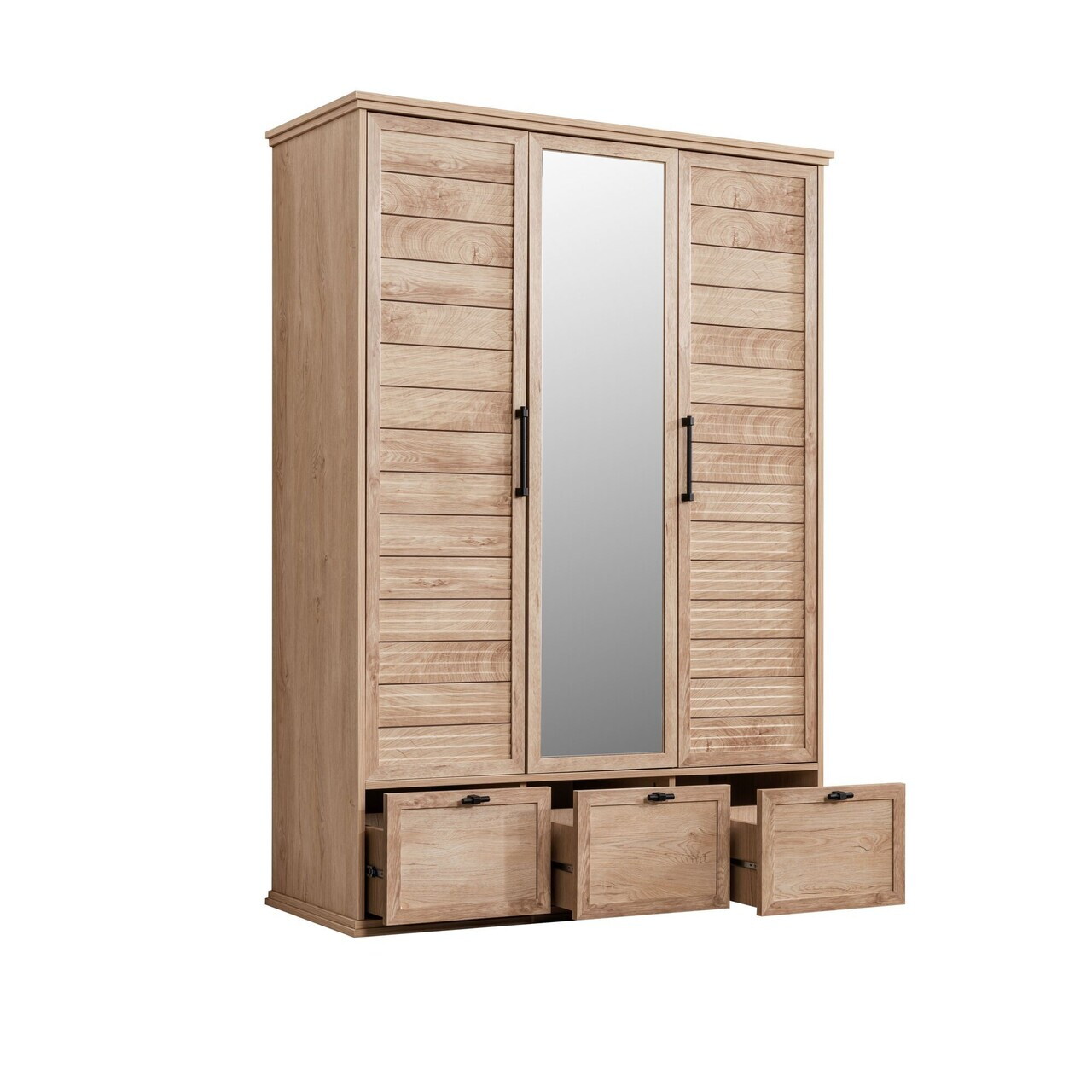 Dulap pentru haine, Hanah Home, Polo 3, 138x197x56 cm, PAL, Maro - view 3