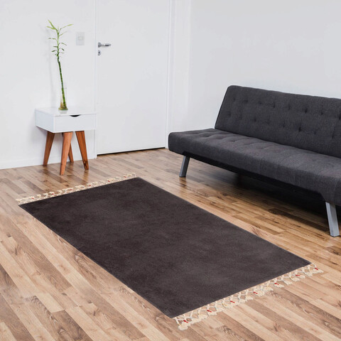 Covoraș de baie, alanur home, 1604, 100x200 cm, fibre acrilice, antracit