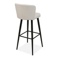 Scaun de bar Brenna, Versa, 38 x 37 x 103 cm, piele ecologica/metal, alb