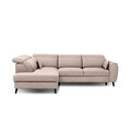 Coltar extensibil stanga 4 locuri ELTAP, LT-18SO, Noble, 255x201x100 cm, lemn/poliester, bej