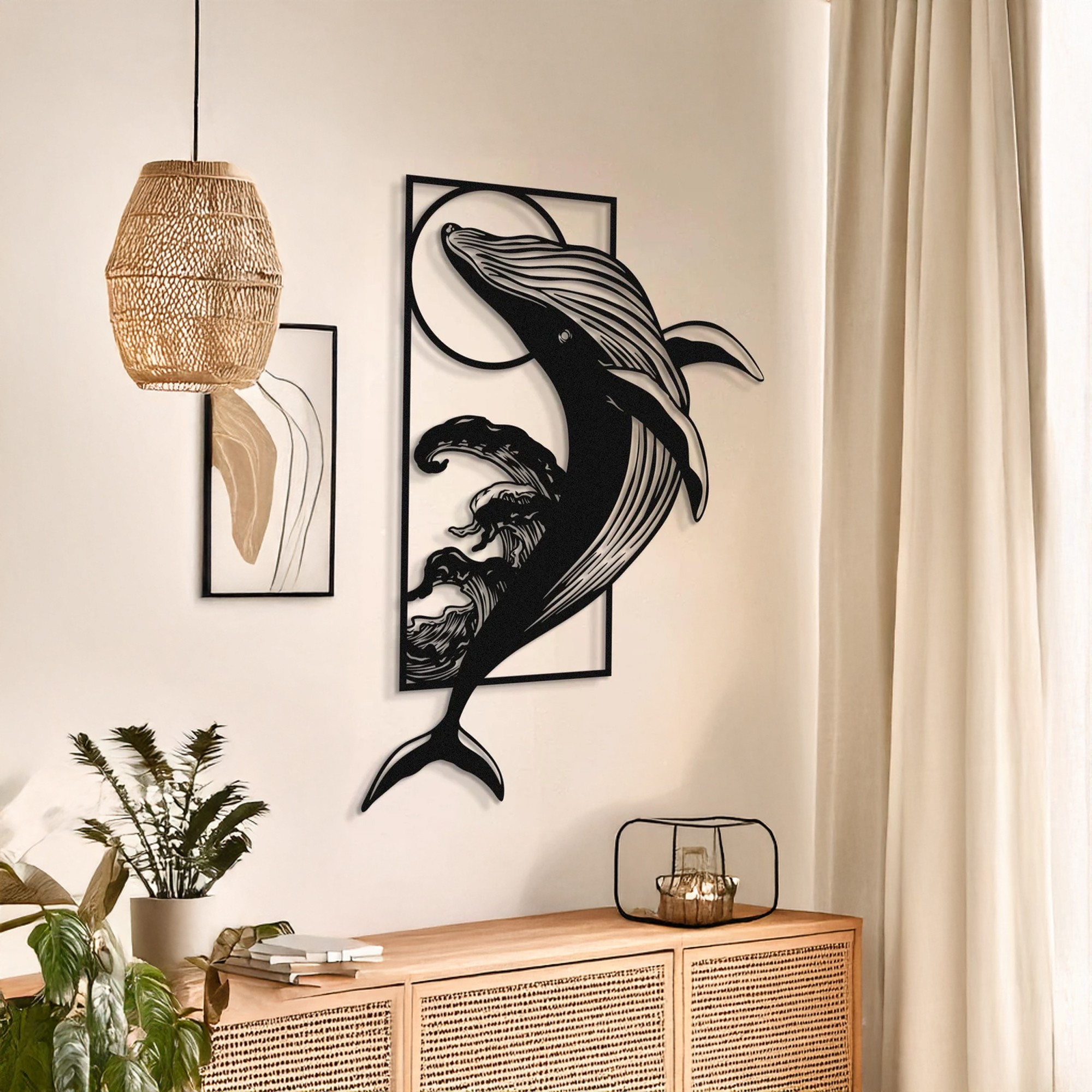 Decoratiune de perete, DCV-1019-MT, Dimensiune: 50 x 38 cm, Negru