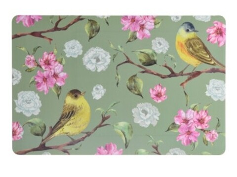 Suport pentru farfurie Birds, 43.5x28.5 cm, polipropilena, verde