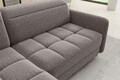 Coltar extensibil stanga 3 locuri ELTAP, LT-20AS, Barea, 208x160x100 cm, lemn/poliester, maro deschis