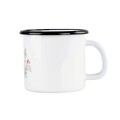 Cana emailata Roza, Silesia, Ø9 cm, 450 ml, alb