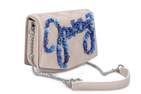 Geanta juicy couture 384, 18x6x15 cm, piele ecologica, bej