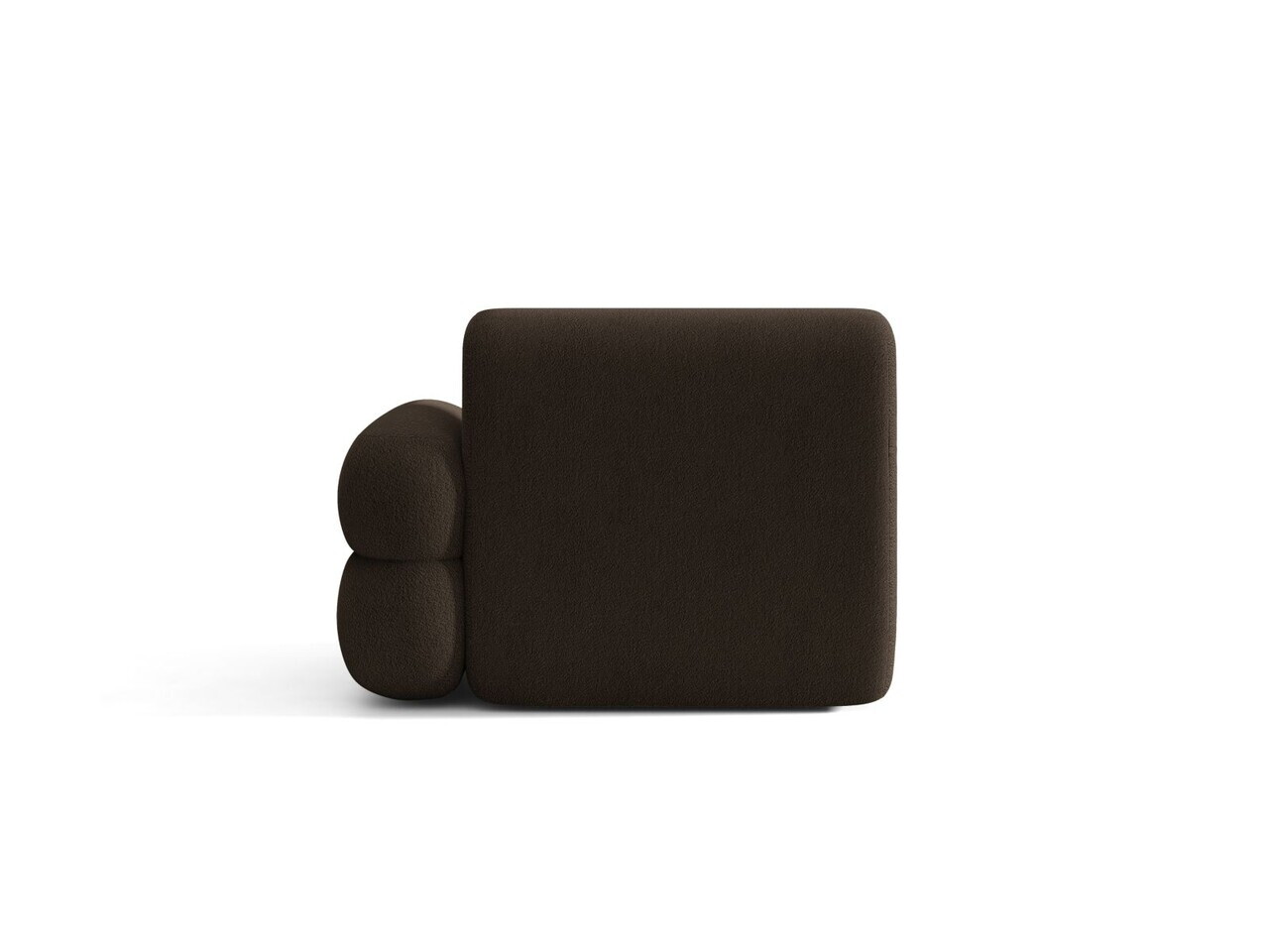 Modul canapea dreapta 1 loc, Neo, Micadoni Home, 110x100x83 cm, tesatura Boucle, maro — imaginea 4
