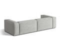 Canapea 5 locuri, Nuria-260, Micadoni Home, 290x110x72 cm, tesatura boucle, argintiu
