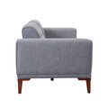 Canapea extensibila cu 3 locuri, Unique Design, 867UNQ1365, Lemn de carpen, Gri