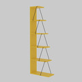 Corp biblioteca, Kalune Design, Tlos, 50x150x22 cm, Galben/Negru