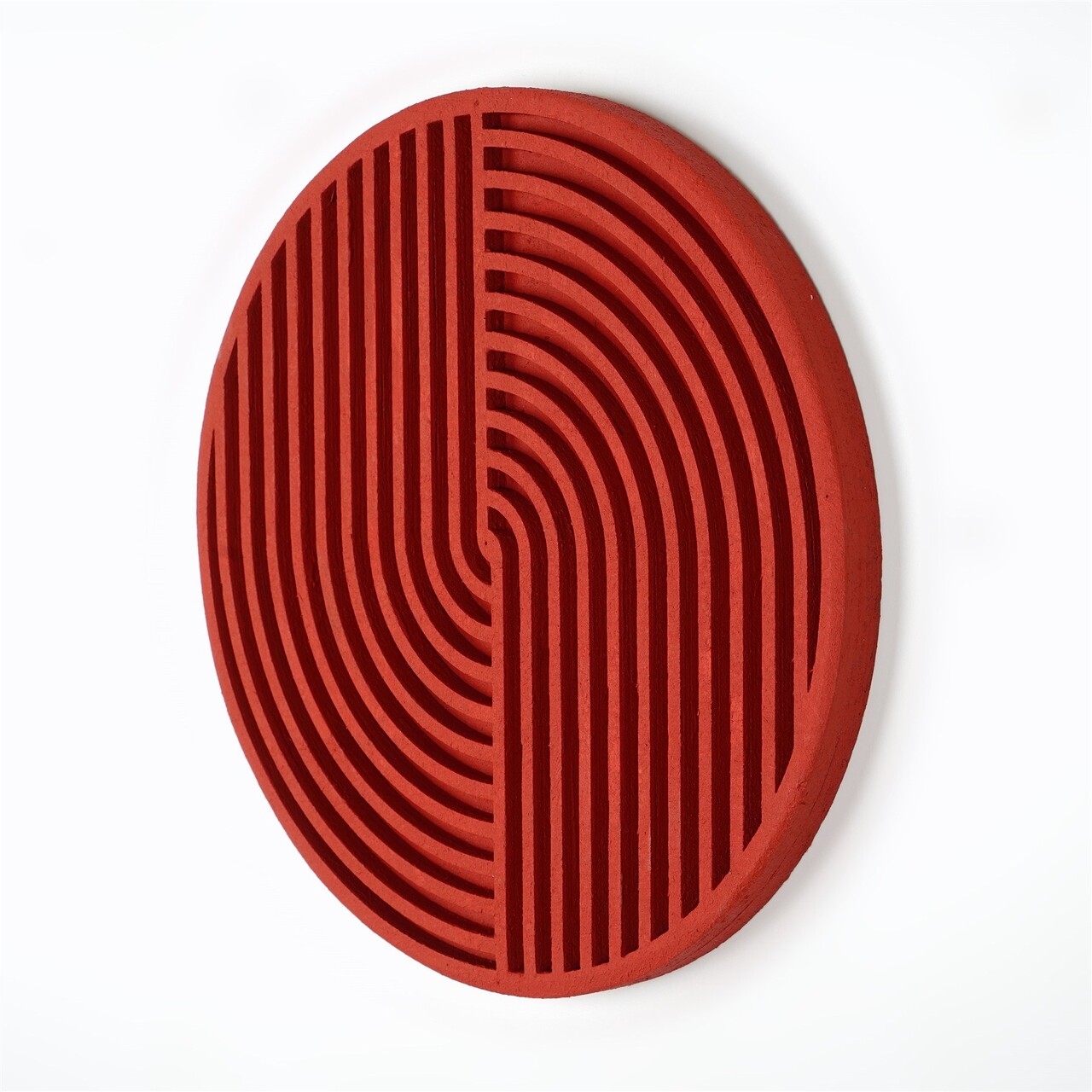 Decoratiune de perete, ART128, Dimensiuni: 33 x 33 x 2 cm, Rosu - view 3
