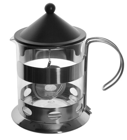 Ceainic cu filtru inox, ambition, 1.2 l, sticla temperata, transparent
