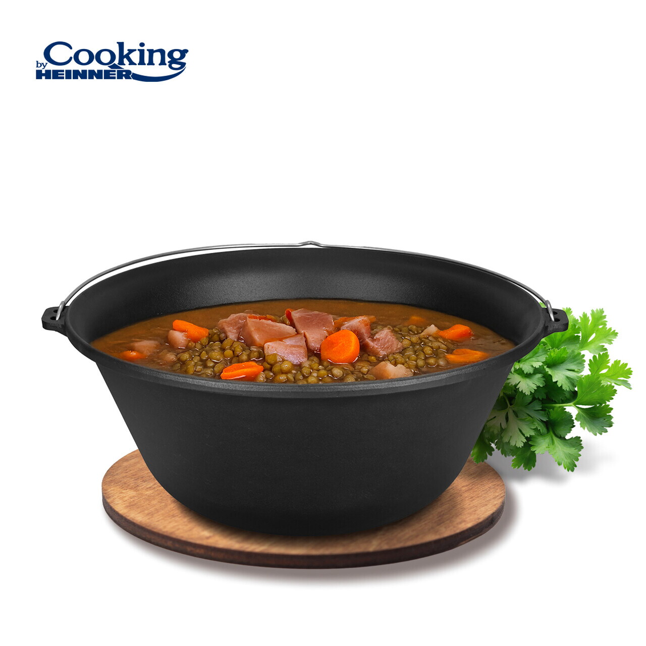 Ceaun Cooking by Heinner, 54x23 cm, 30 L, fonta, negru - view 2
