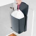 Cos de gunoi pentru dulap, Brabantia, Black, 10 L, 21.2x25.7x33 cm, otel, negru