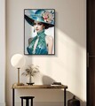 Tablou decorativ Pam -B, Mauro Ferretti, 62x92 cm, lemn de pin/canvas pictat si lacuit, multicolor