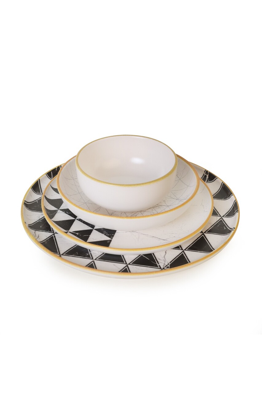 Set de cină din ceramică (24 bucăți), L'essentiel Maison, 275KRM2339, Antibacterian, Alb mat - view 6
