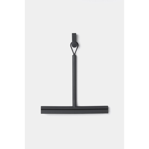Racleta pentru dus, Brabantia, Dark Grey, 24x26 cm, polipropilena/sillicon, gri inchis
