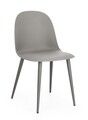 Scaun Ella, Bizzotto, 45x51.5x80.5 cm, polipropilena/otel, gri