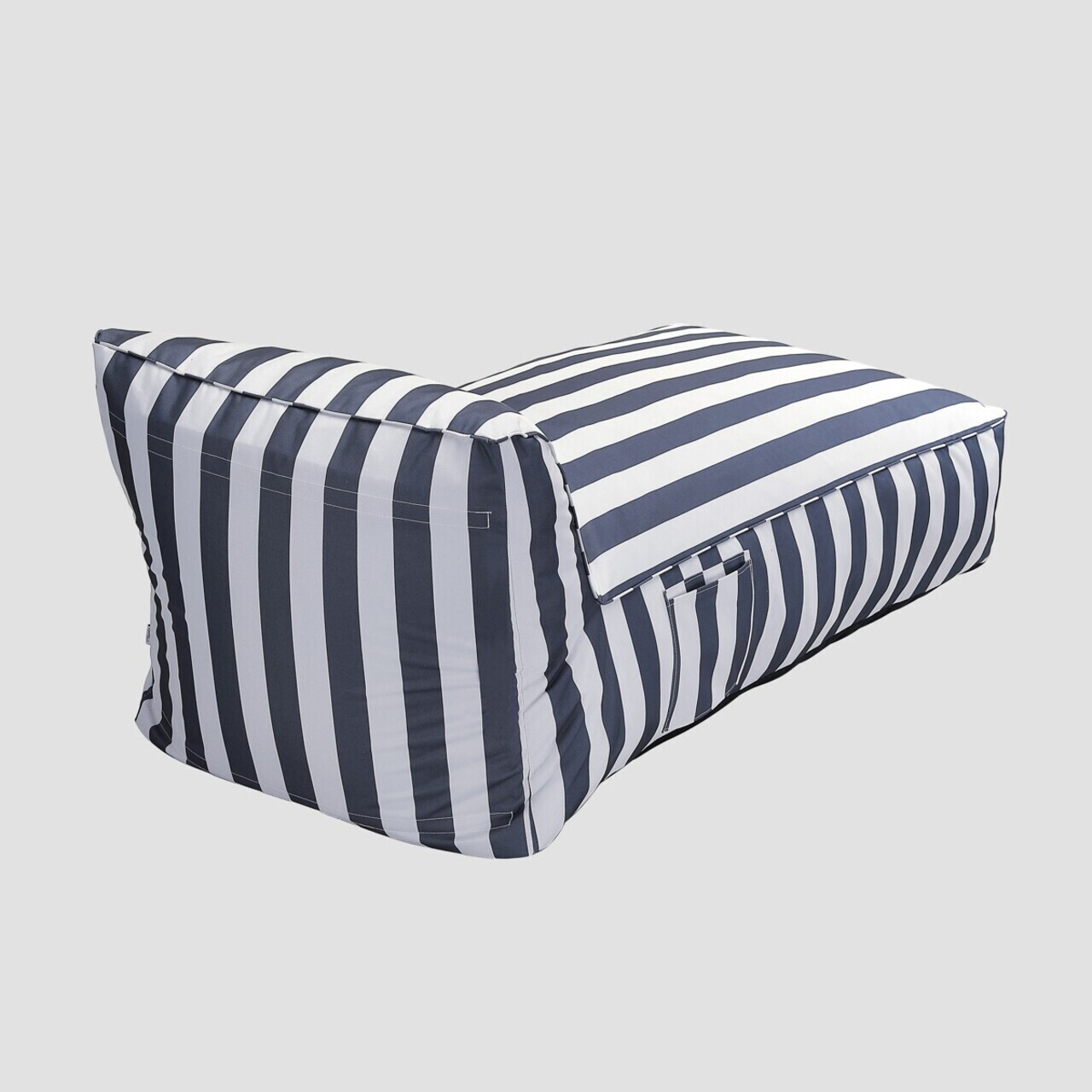 Sezlong Maris, Homla, 150x70x65 cm, poliester/spuma, alb/albastru - view 8