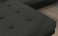 Coltar extensibil stanga 4 locuri ELTAP, Armd-73, Armando, 289x203x85 cm, lemn/poliester, gri inchis/negru