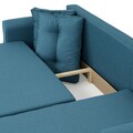 Coltar extensibil cu lada si sezlong interschimbabil, Lecce, L.230 l.76/140 H.90, stofa, albastru