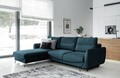 Coltar extensibil stanga 3 locuri ELTAP, LT-40NU, Silva, 276x201x100 cm, lemn/poliester, albastru