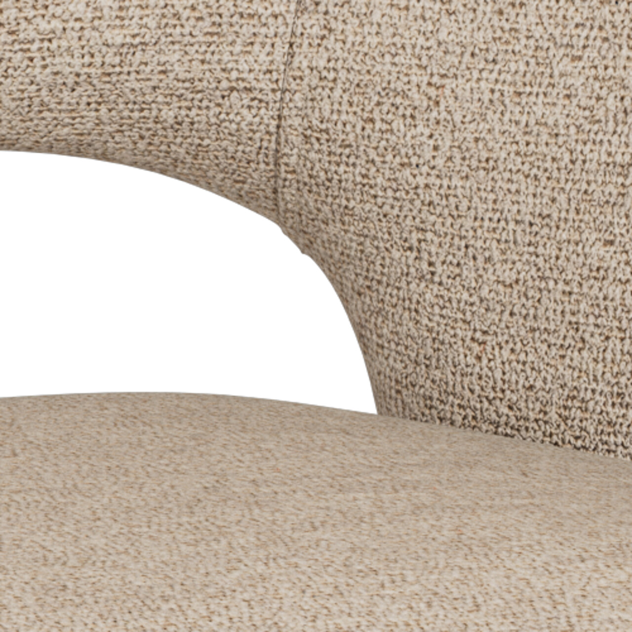 Scaun Tori, Actona, 64.5x56.5x80 cm, tesatura Boucle/otel, bej - view 7