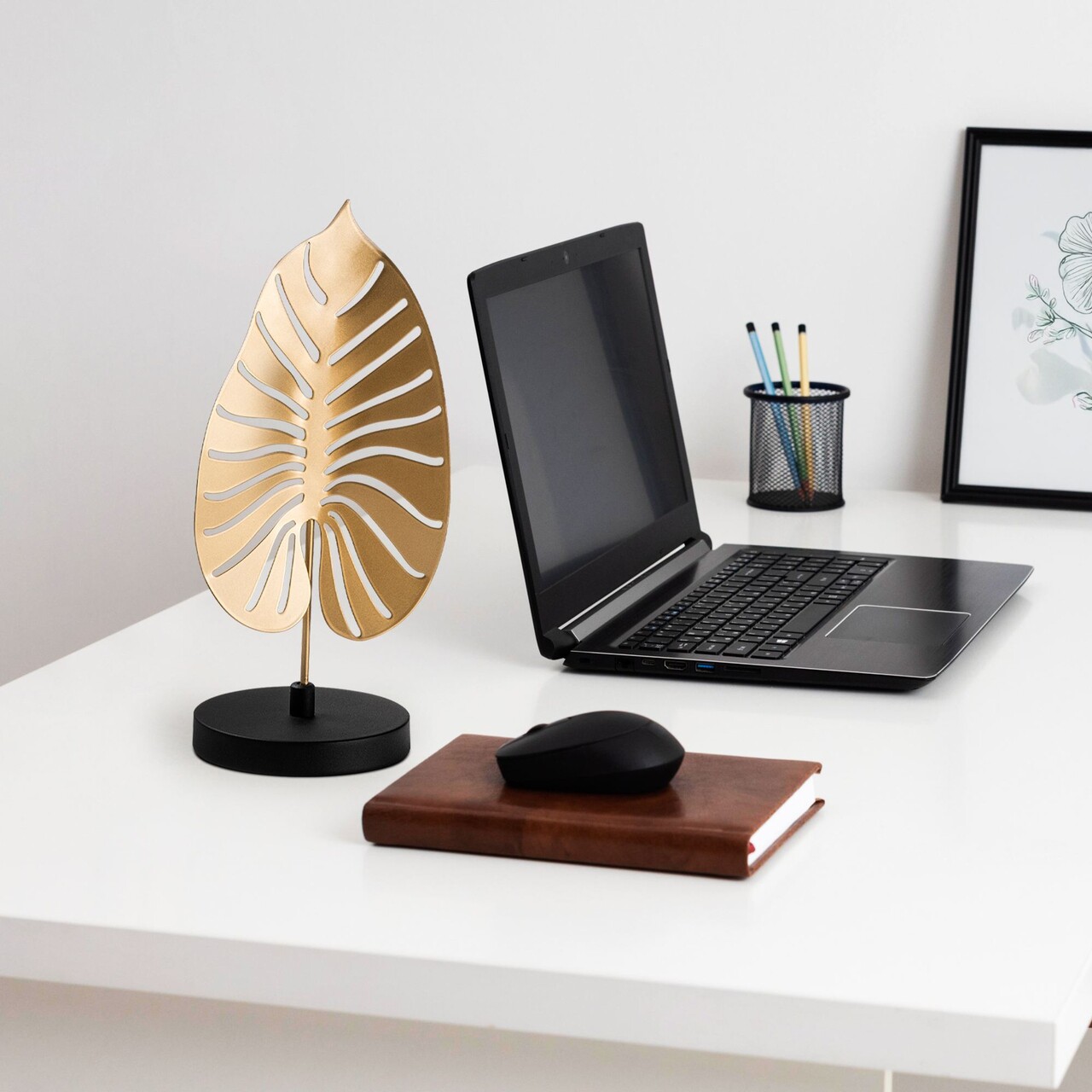 Decoratiune, Dm-007, 32x16x13 cm, Aur/Negru - imagine 3