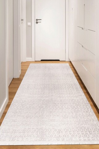 Covor, marrone 3457, 80x150 cm, fibre acrilice, bej