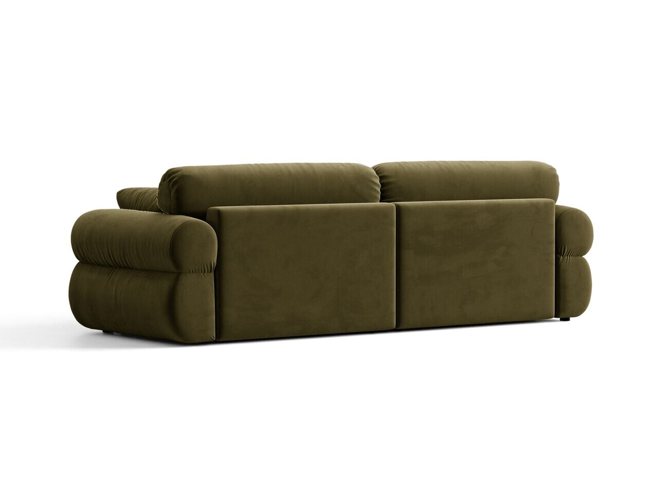 Canapea 4 locuri, Ophelia, Micadoni Home, 257x100x84 cm, catifea, verde — imaginea 4