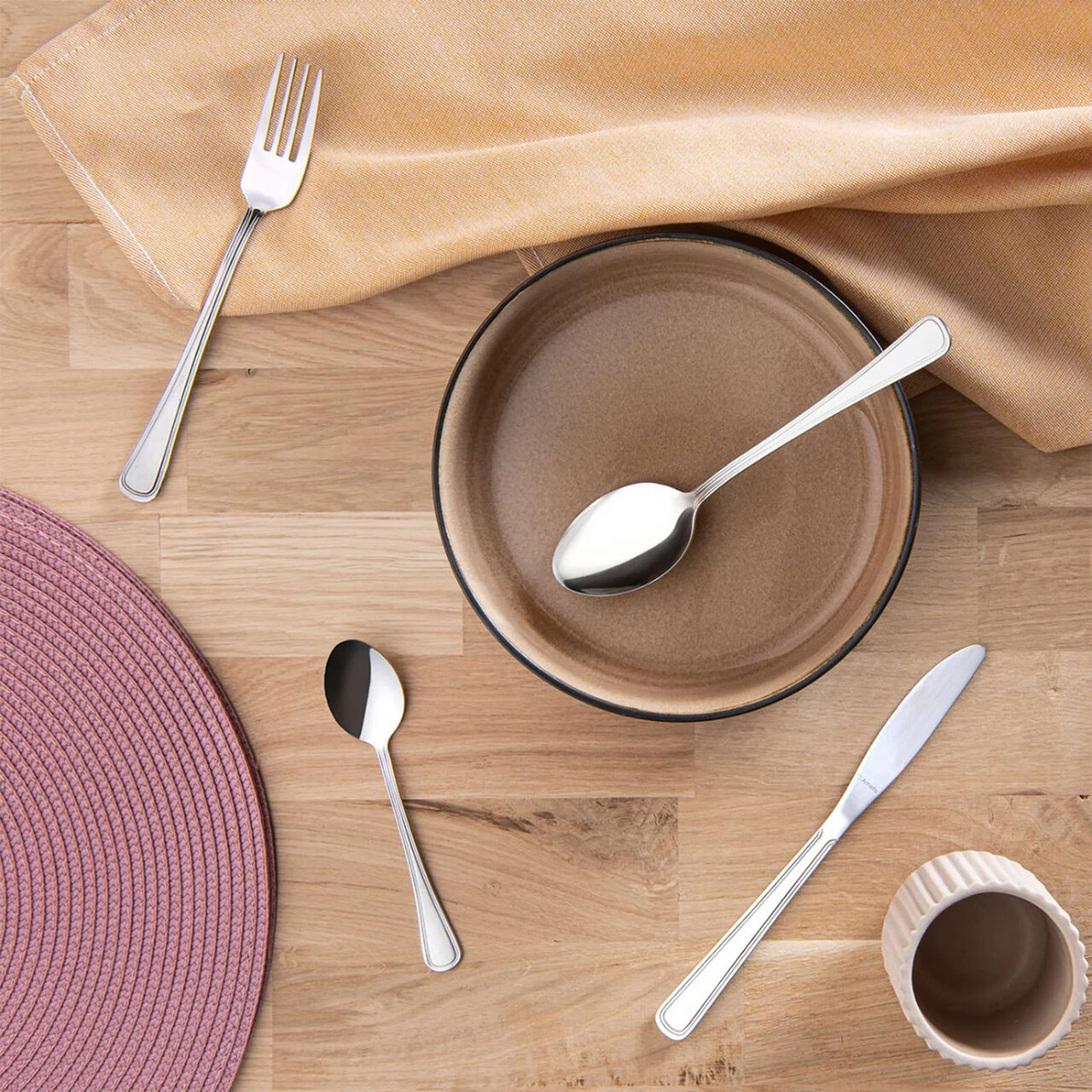 Set tacamuri 24 piese, Amefa, Bologna, inox