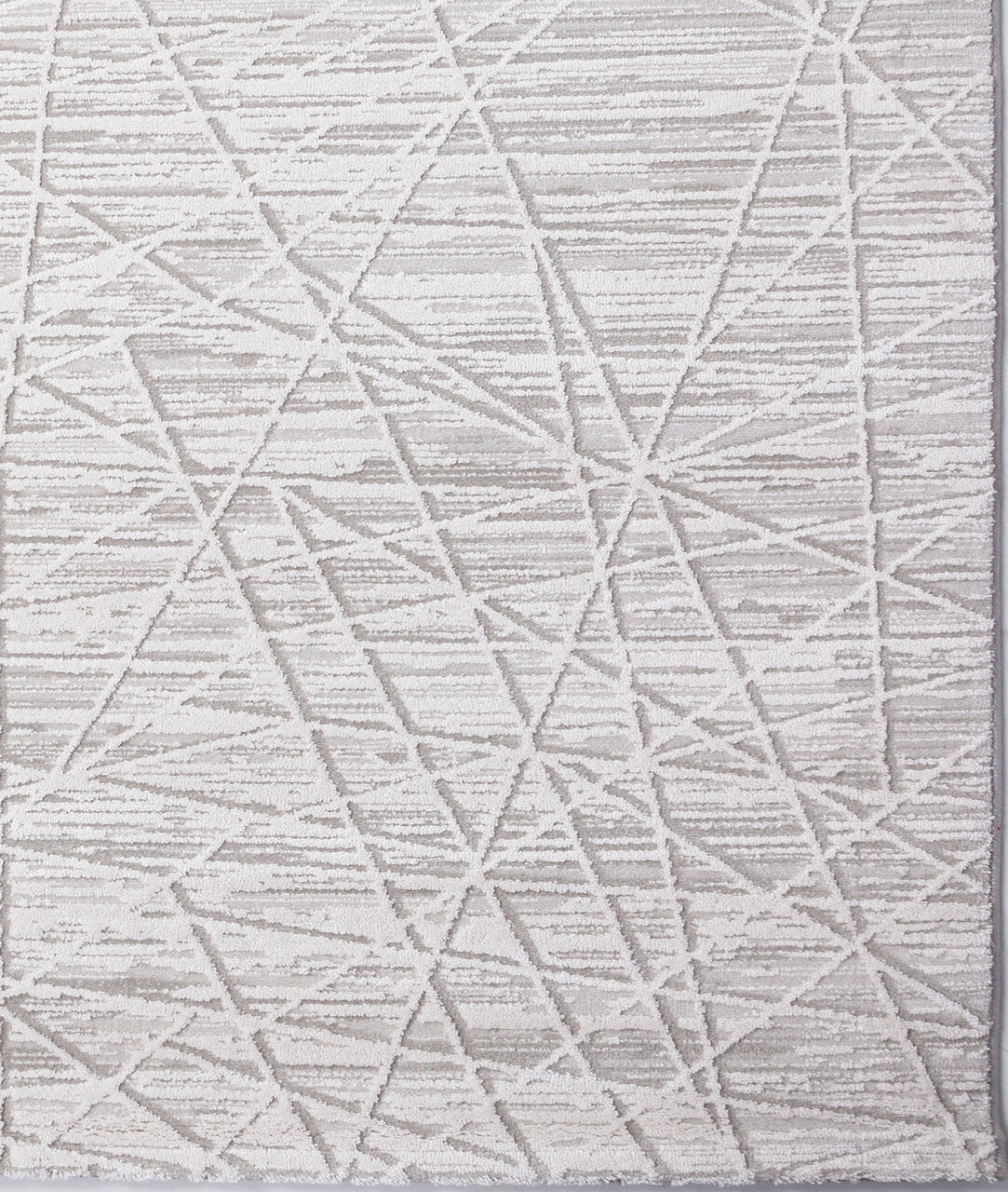 Covor, 45683A , 80x150 cm, Bumbac, Crem / Gri
