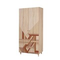 Dulap pentru haine, Vella, Lidya 2 -910, 90x192x52 cm, PAL, Sonomo