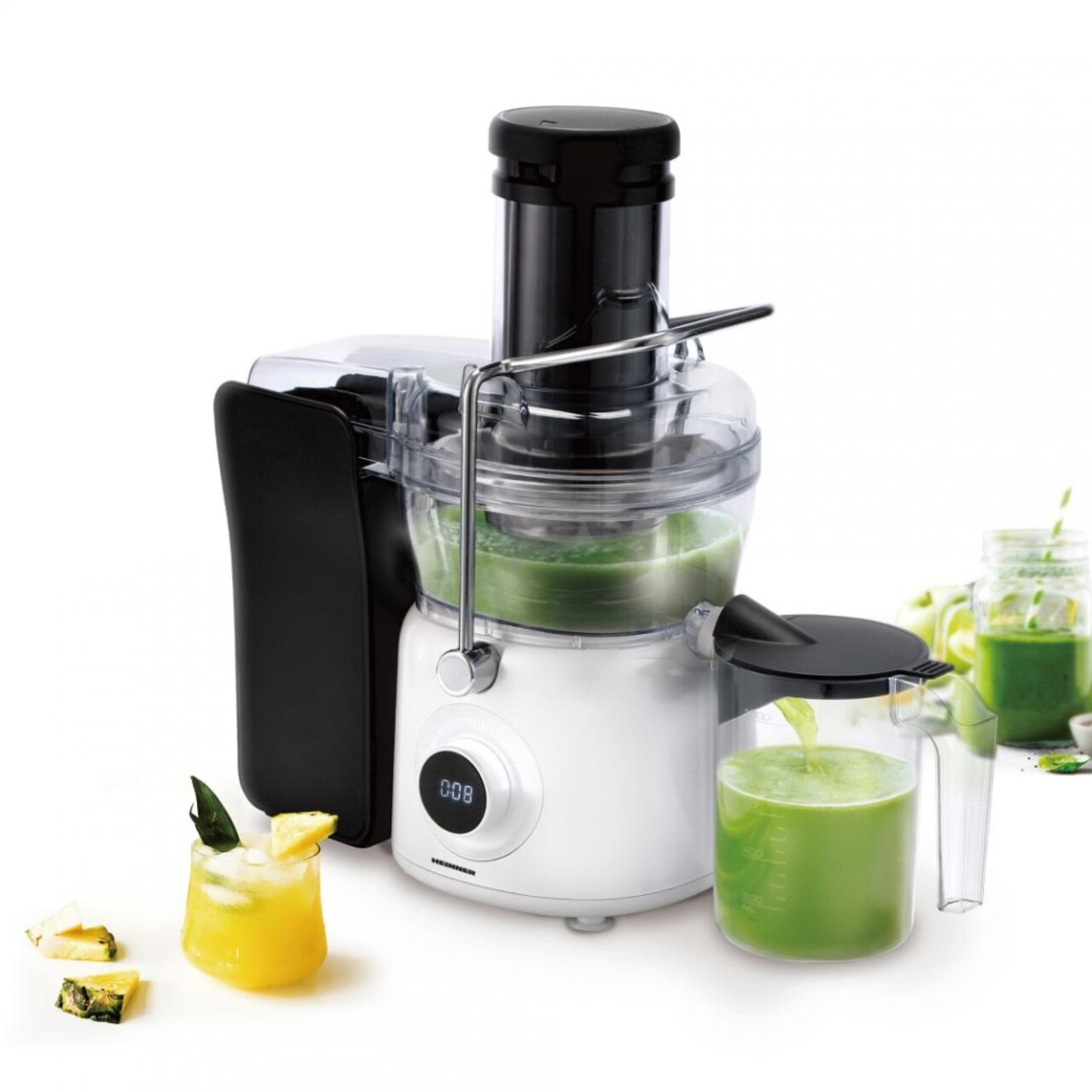 Storcator de fructe Heinner, 1000W, alb sidefat - imagine 4