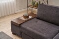 Canapea extensibila 3 locuri, Balcab Home, 825BLC4308, Lemn, Antracit
