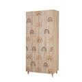 Dulap pentru haine, Vella, Lidya 2 -912, 90x192x52 cm, PAL, Sonomo
