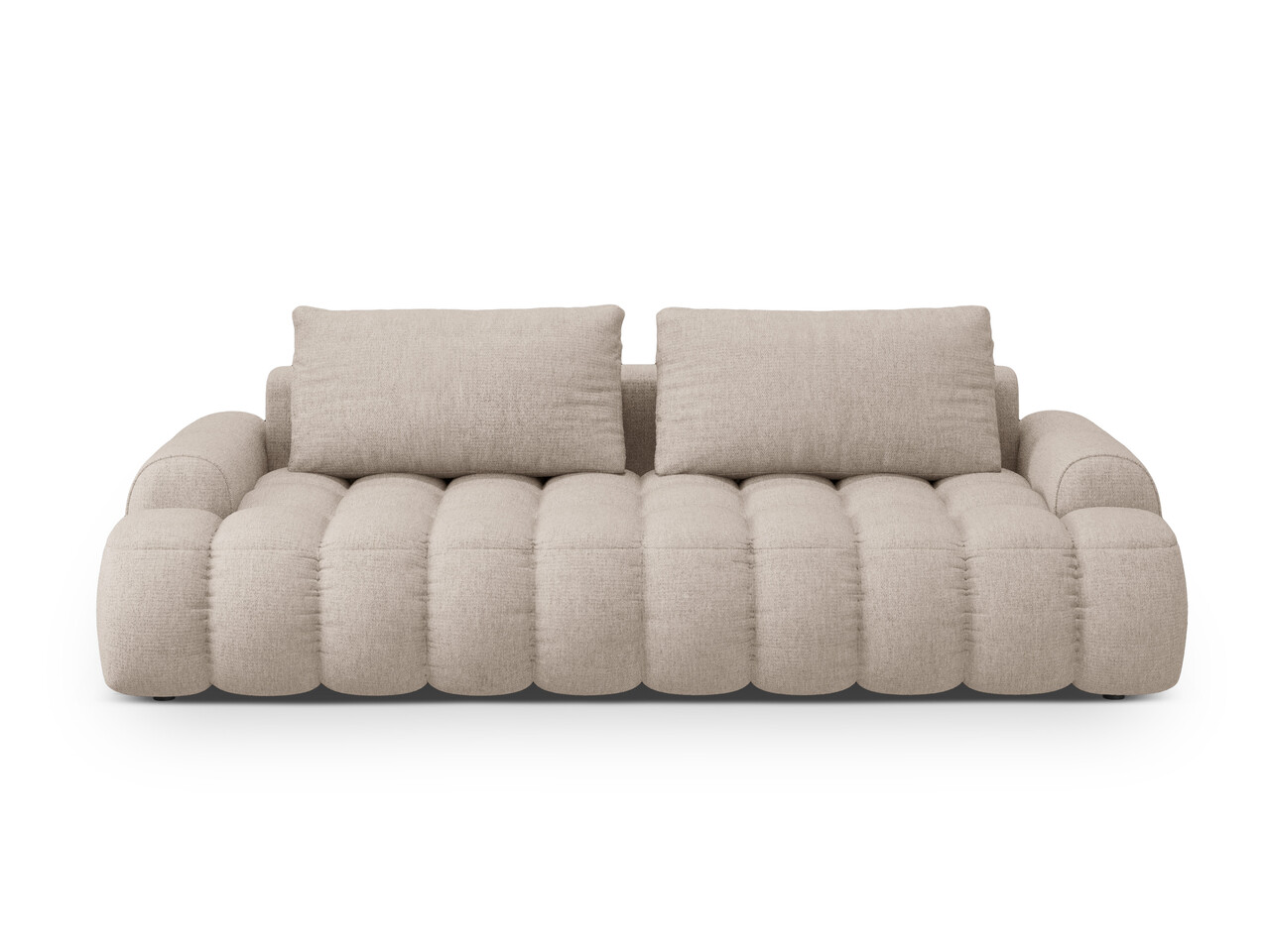 Canapea extensibila 4 locuri Linz Cosmopolitan Design 250x100x84 cm tesatura structurata bej sand