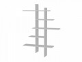 Raft pentru perete, Wooden Art, Atlanta White, 90x150x22 cm