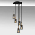 Lustra, Fulgor, 942FLG1456, Metal, Negru/Maro antic