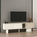 Comoda TV, Hanah Home, Valento, 180x52x36 cm, Piatră Lunii / Travertin