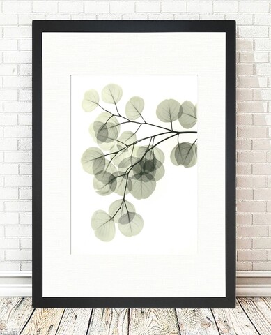 Tablou decorativ Green Leafy, Tablo center, 24x29 cm, MDF, multicolor