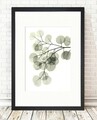 Tablou decorativ Green Leafy, Tablo center, 24x29 cm, MDF, multicolor