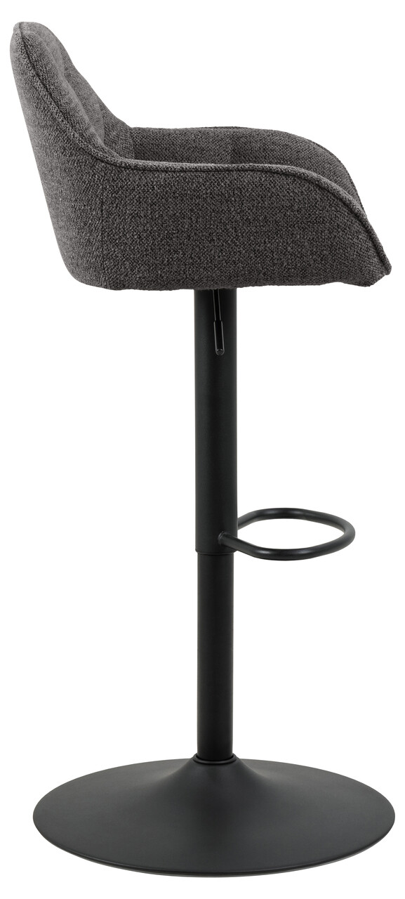 Scaun de bar Brooke, Actona, 52x52x109 cm, rotativ, tesatura Boucle/otel, antracit - view 5