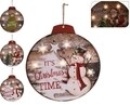 Decoratiune luminoasa Globe with Snowman, 6 LED-uri, multicolor