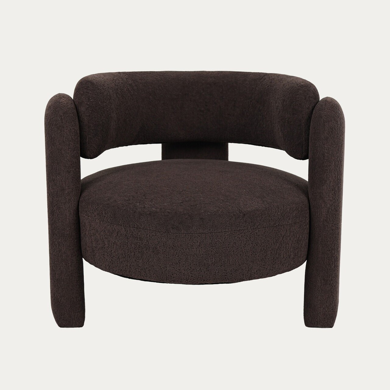 Fotoliu Arviano, Homla, 85x80x70 cm, MDF/poliester, maro inchis — imaginea 2