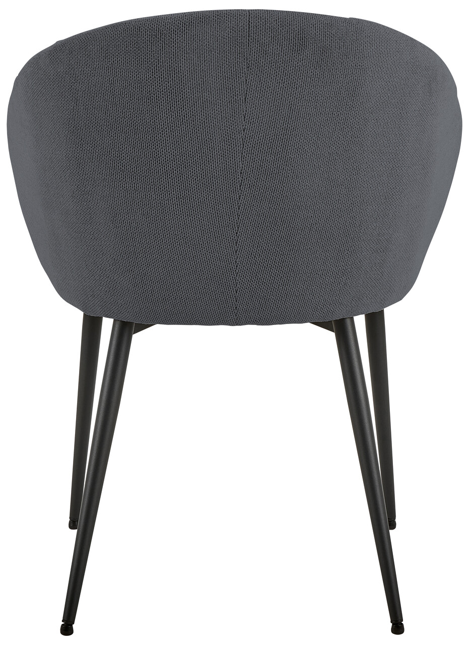 Scaun Daniella, Actona, 62x57x80 cm, tesatura structurata/otel, antracit - view 7