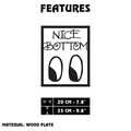 Tablou decorativ, Nice Bottom, Dimensiune: 20 x 25 cm, Alb/Negru