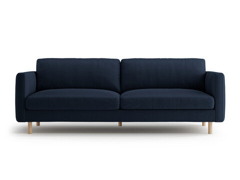 Canapea 4 locuri, Eden, Micadoni, 209x92x90 cm, catifea, albastru inchis