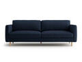 Canapea 4 locuri, Eden, Micadoni, 209x92x90 cm, catifea, albastru inchis