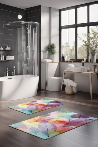 Set covorase de baie, Cartwright, CT-5260, Poliester, Multicolor